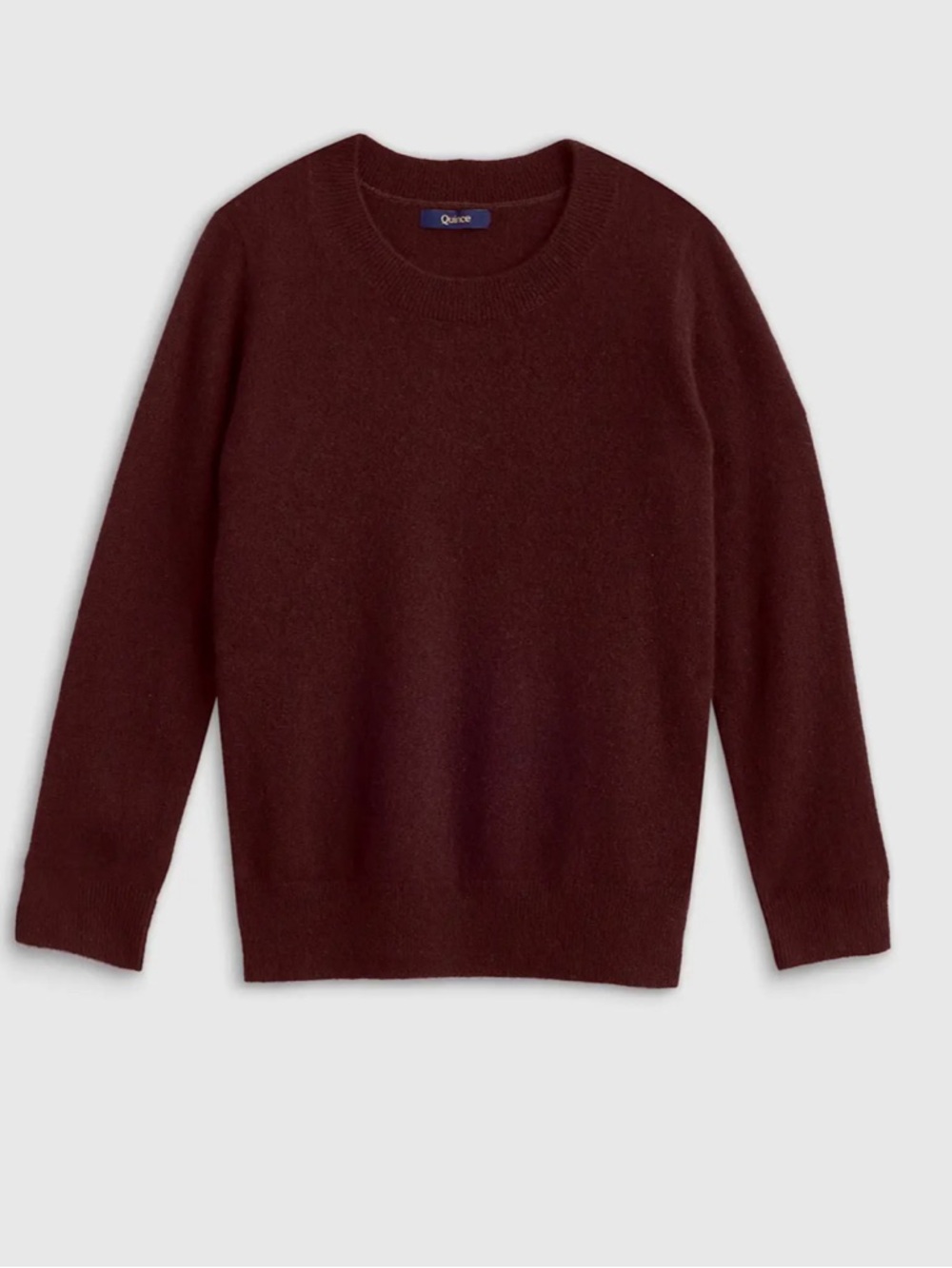Quince Crewneck washable Cashmere Sweater in Rich Burgundy size XL